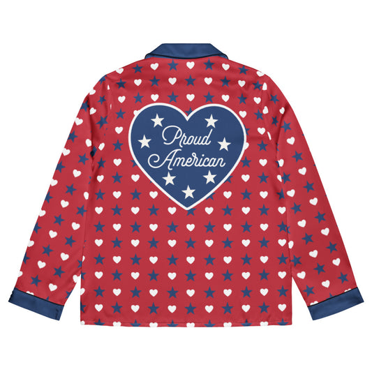 FOX News Proud American Hearts And Stars Women's Pajama Black