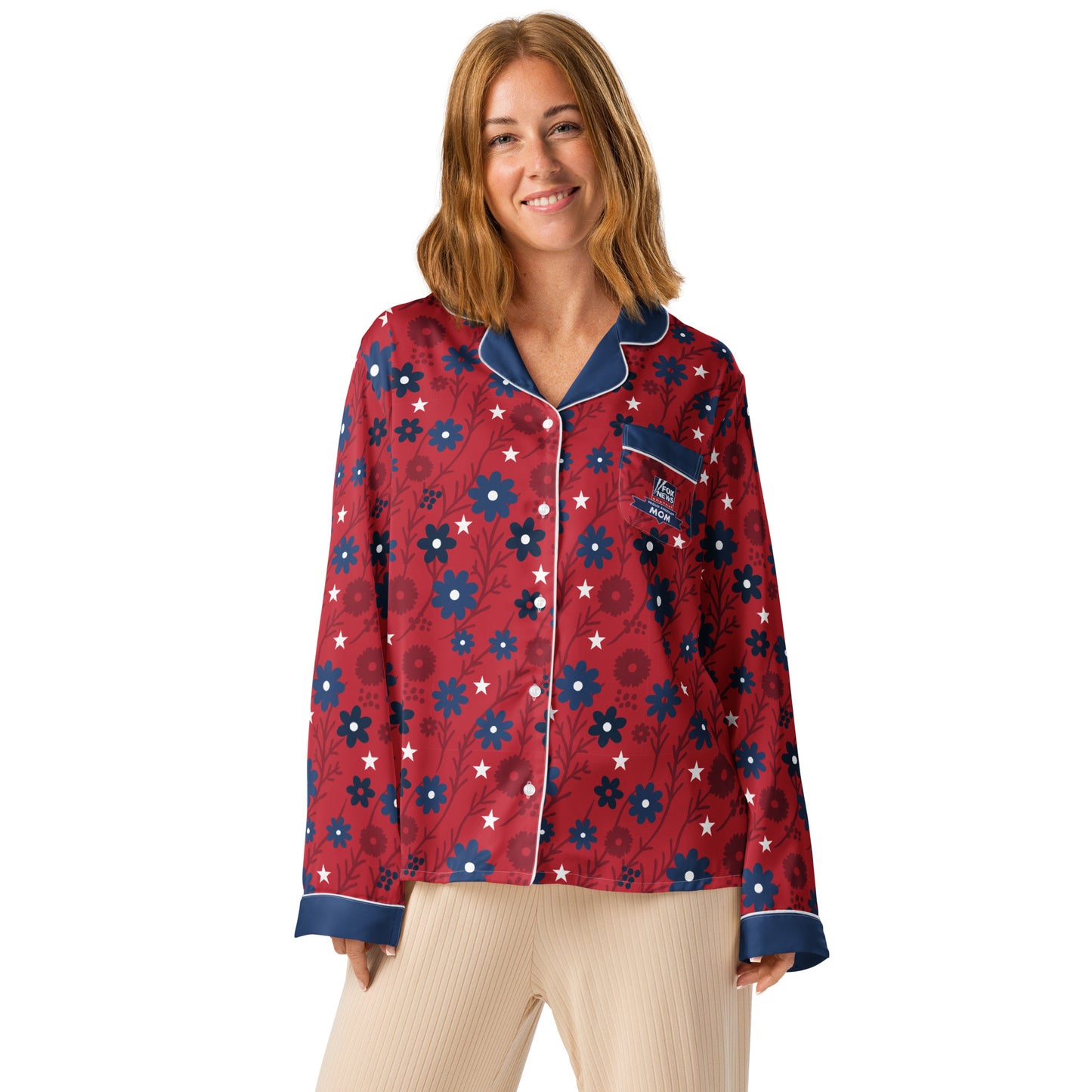 FOX News Proud American Mom Long Sleeve Pajama Top