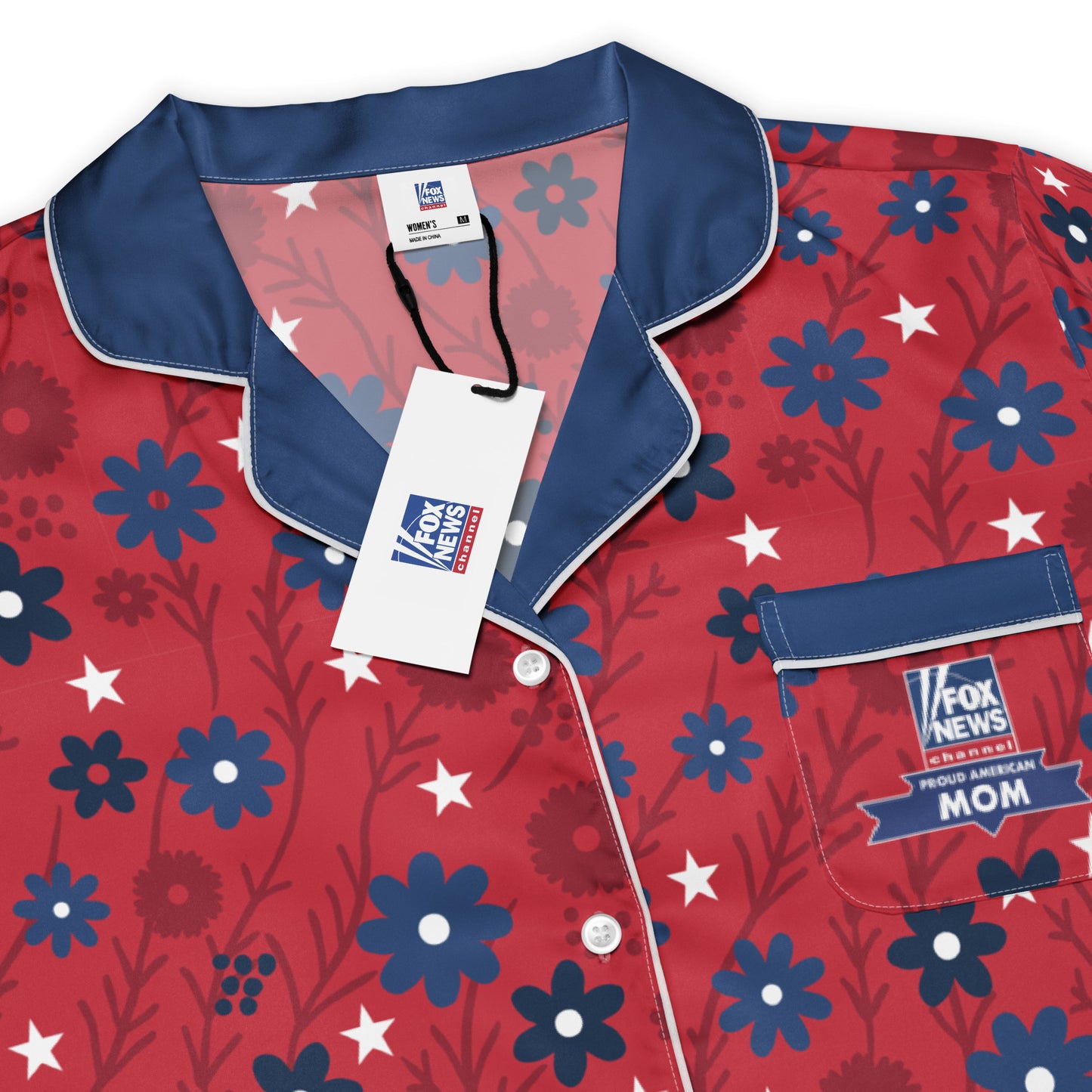 FOX News Proud American Mom Long Sleeve Pajama Top