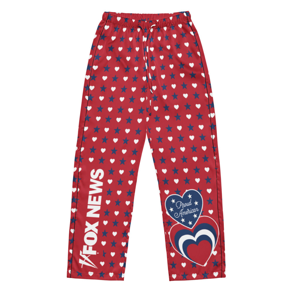FOX News Proud American Hearts And Stars Women's Pajama Pants