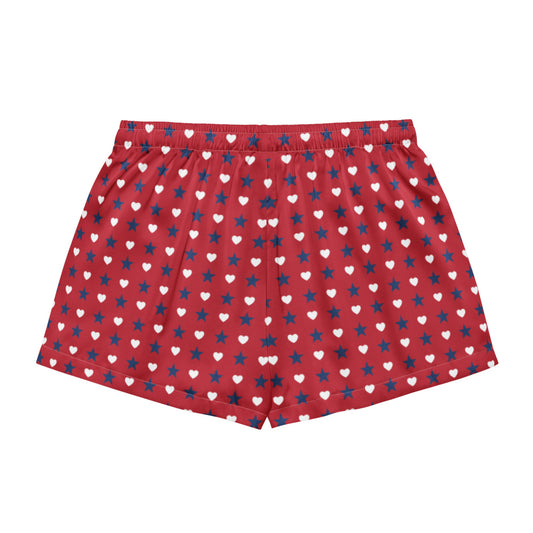FOX News Proud American Hearts And Stars Women's Pajama Shorts