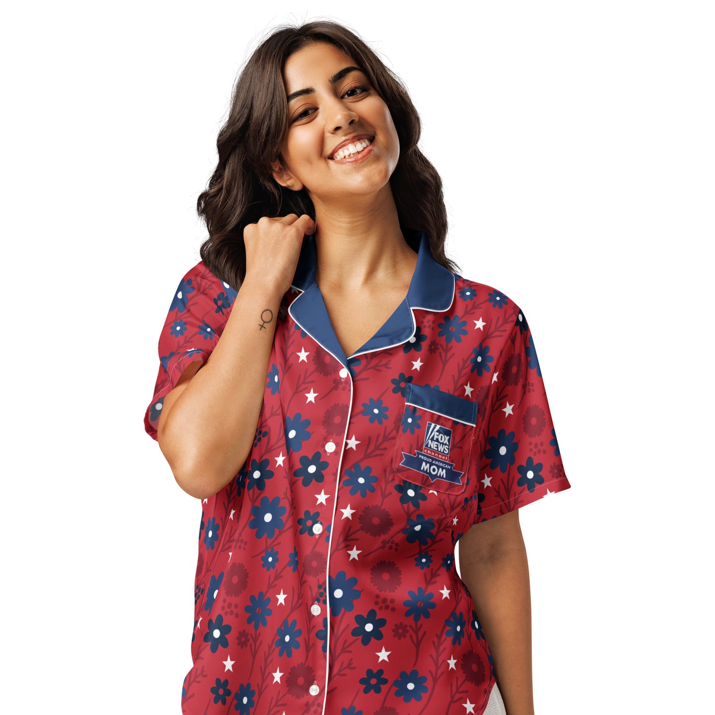 FOX News Proud American Mom Short Sleeve Pajama Top