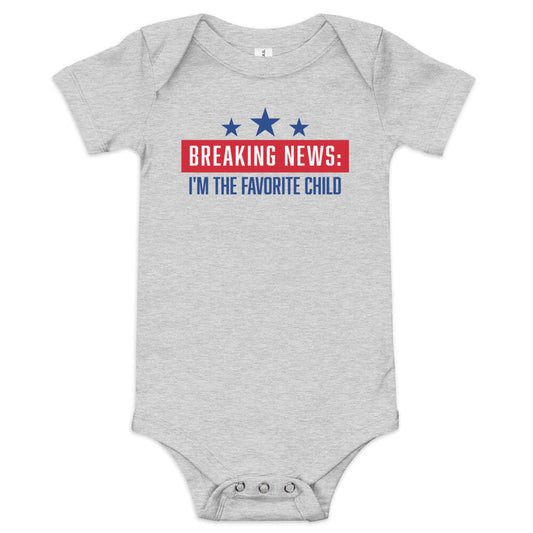 Fox News Breaking News Baby Bodysuit Grey