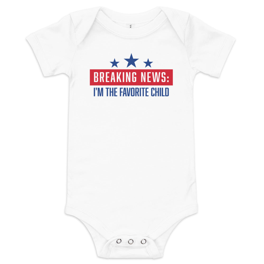 Fox News Breaking News Baby Bodysuit White