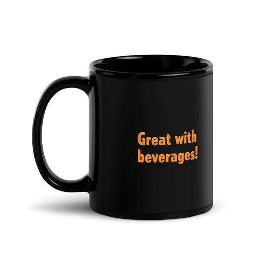 Gutfeld! Great With Beverages! Black Glossy Mug 11 oz