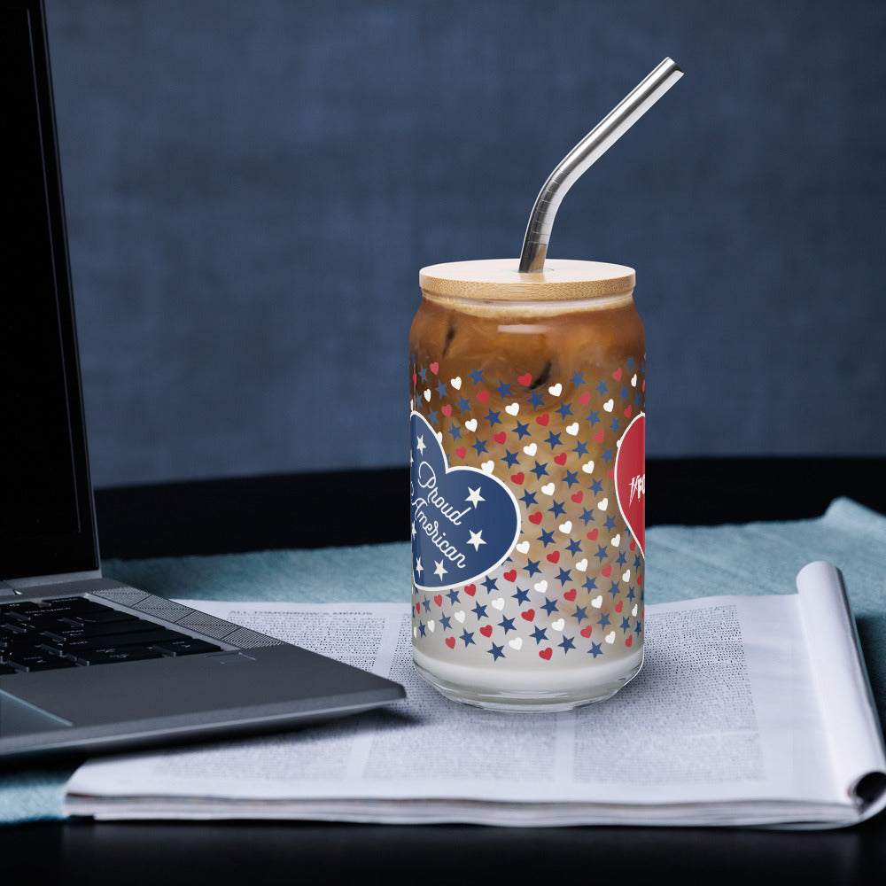 FOX News Proud American Hearts And Stars Can Shaped Glass