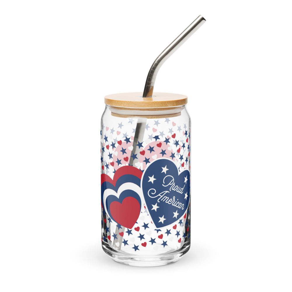 FOX News Proud American Hearts And Stars Can Shaped Glass