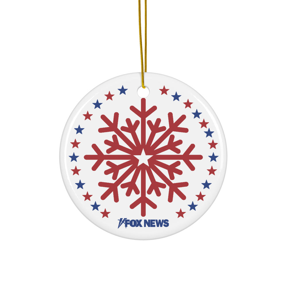 FOX News Snowflake Ceramic Ornament 
