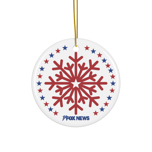 FOX News Snowflake Ceramic Ornament 