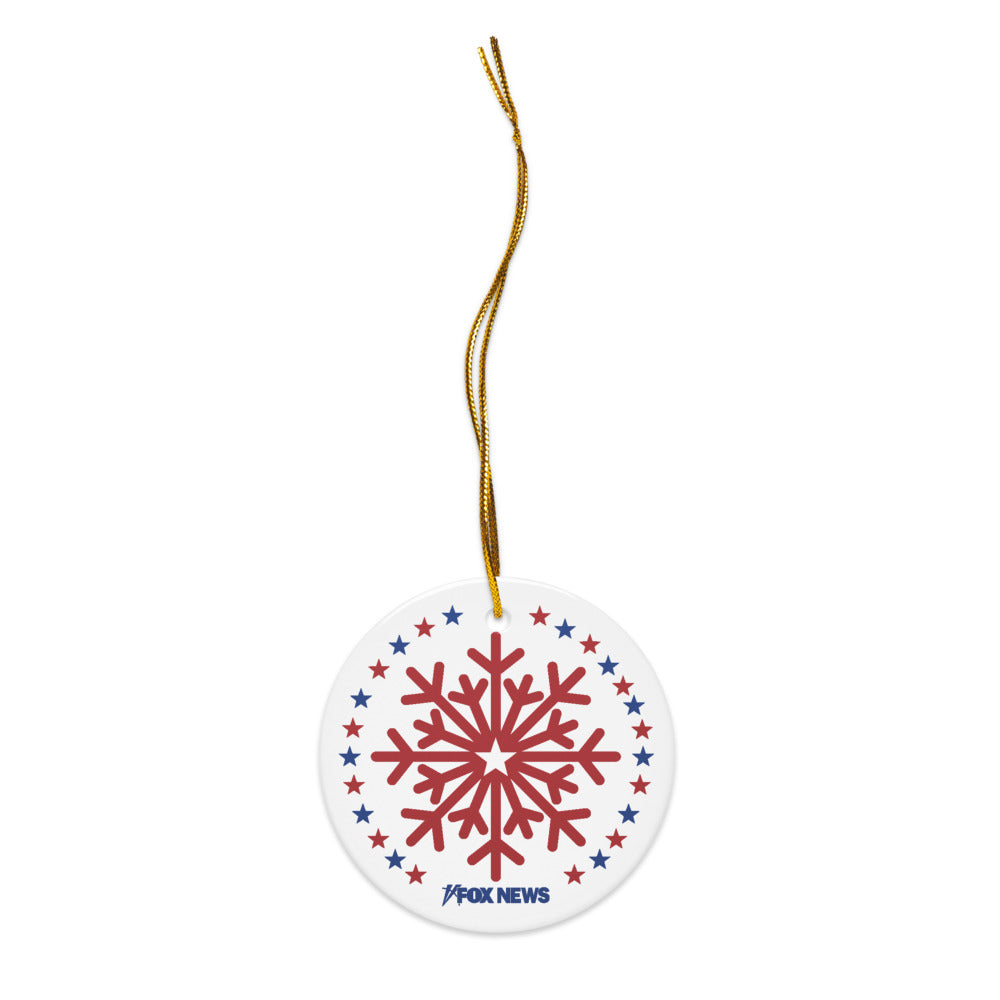 FOX News Holiday Snowflakes Ceramic Ornament