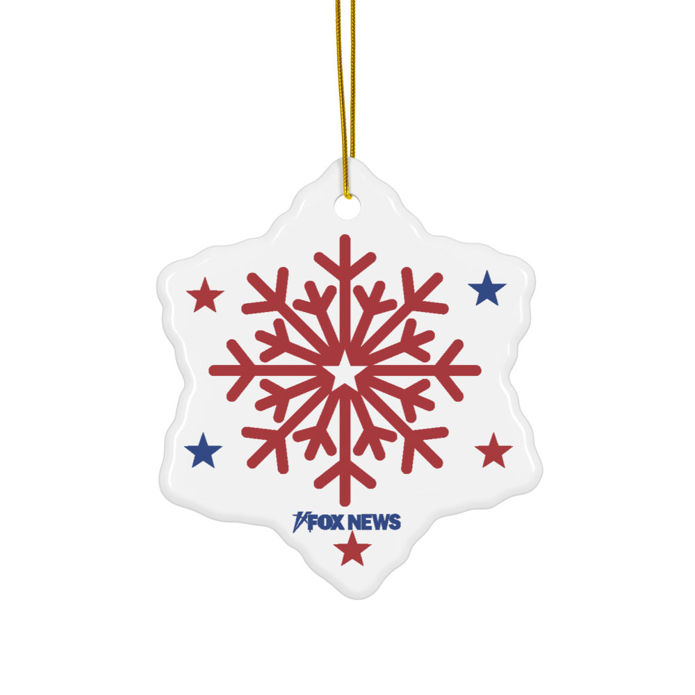 FOX News Holiday Snowflakes Ceramic Ornament