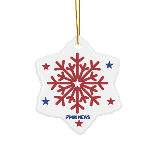FOX News Holiday Snowflakes Ceramic Ornament