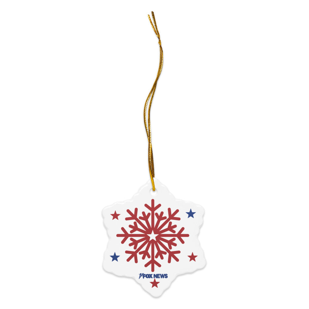 FOX News Holiday Snowflakes Ceramic Ornament