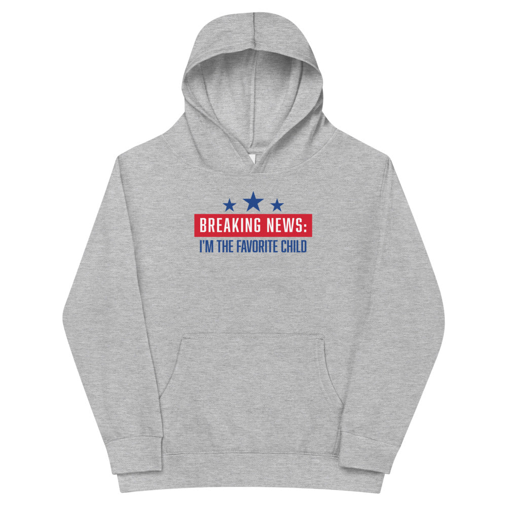 Fox News Breaking News Kids Hoodie Athletic Heather
