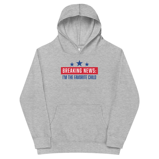Fox News Breaking News Kids Hoodie Athletic Heather
