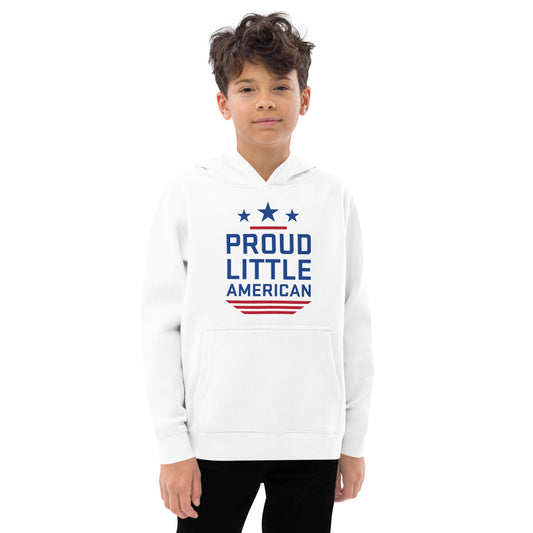 Fox News Proud Little American Kids Hoodie Athletic Heather-8