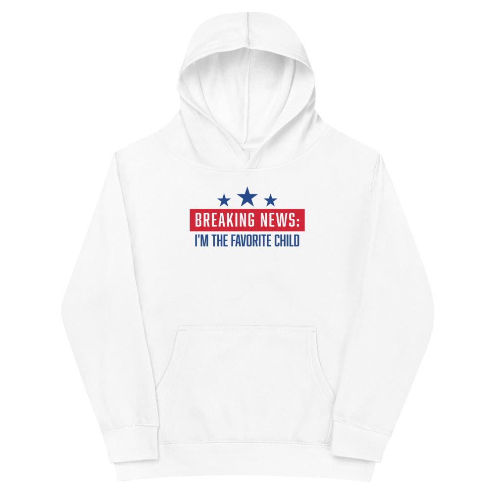 Fox News Breaking News Kids Hoodie White