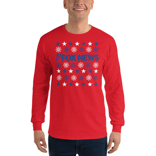 FOX News Holiday Snowflakes Long Sleeve  Red-5