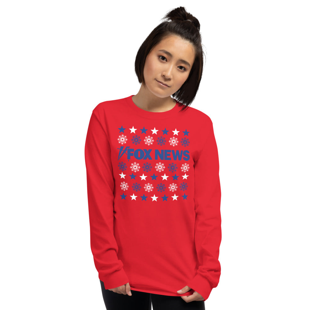 FOX News Holiday Snowflakes Long Sleeve Shirt