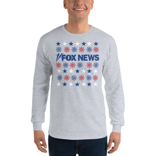 FOX News Holiday Snowflakes Long Sleeve  Red-4