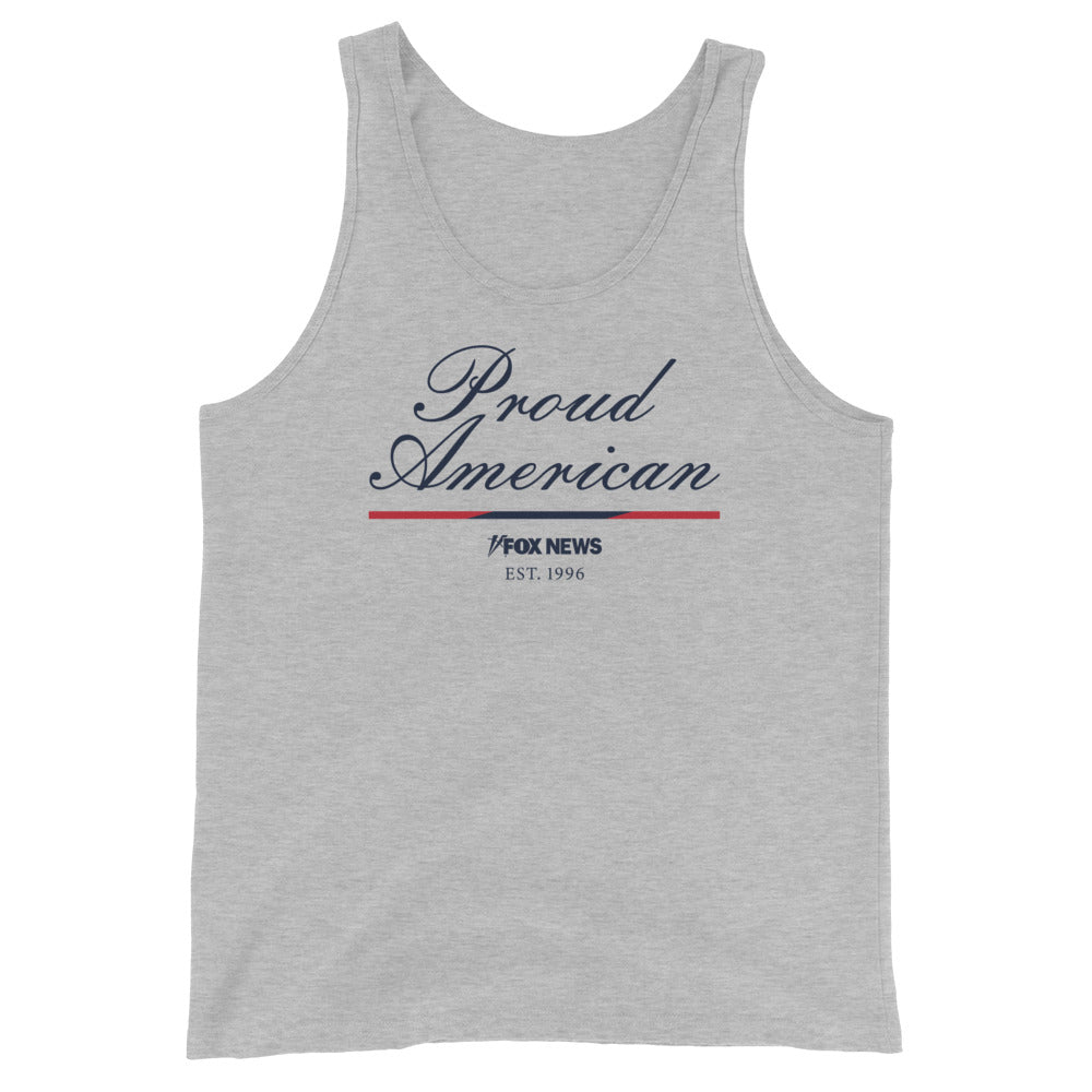 FOX News Unisex Tank Top Proud American Heather Grey