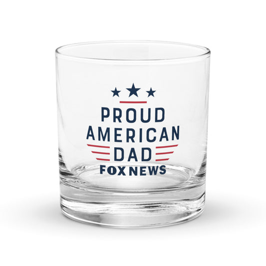 FOX News Proud American Dad Rocks Glass