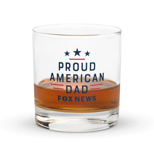 FOX News Proud American Dad Rocks Glass