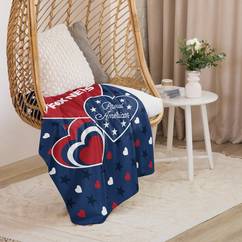FOX News Proud American Hearts And Stars Blanket