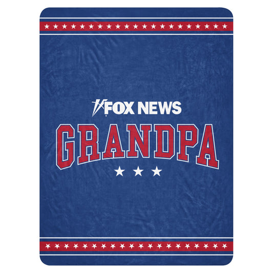 Fox News Grandpa Sherpa Blanket 60 in x 80 in