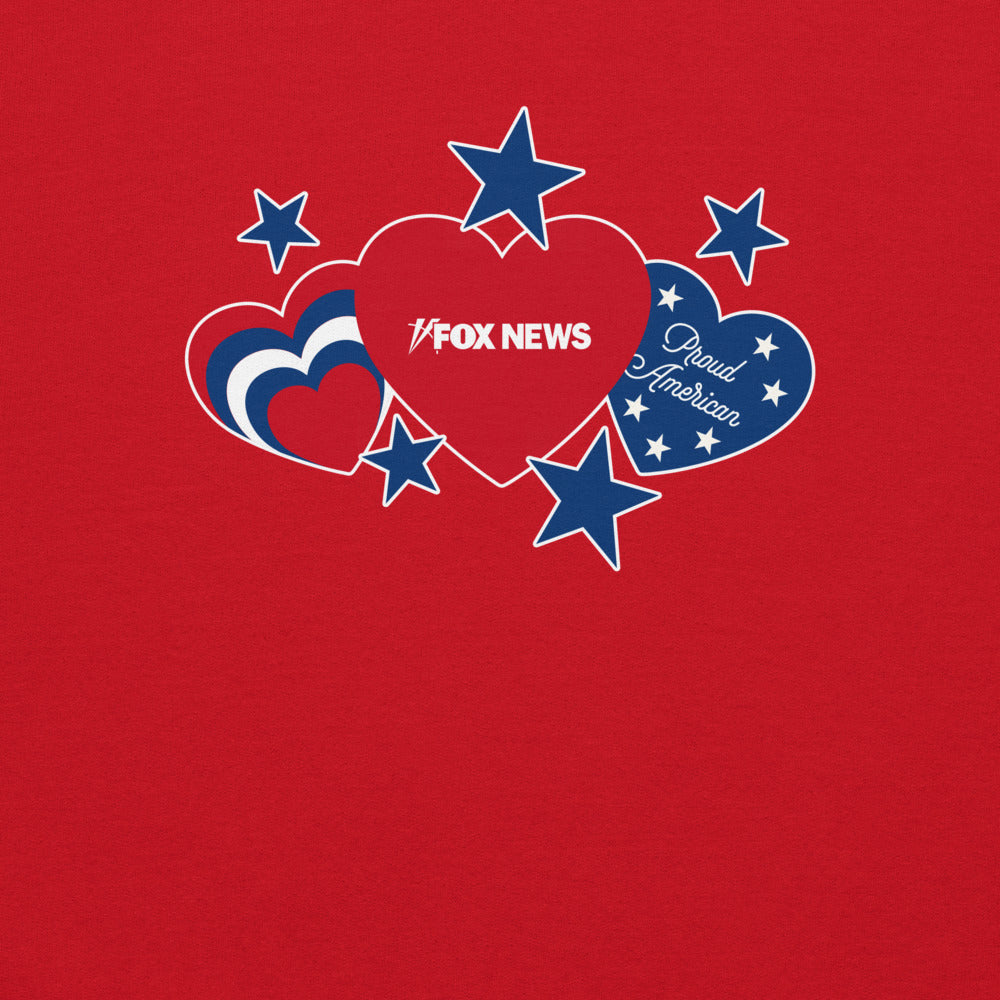 FOX News Proud American Hearts And Stars Sweatshirt