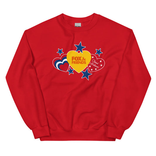 Fox & Friends Hearts And Stars Sweatshirt Red