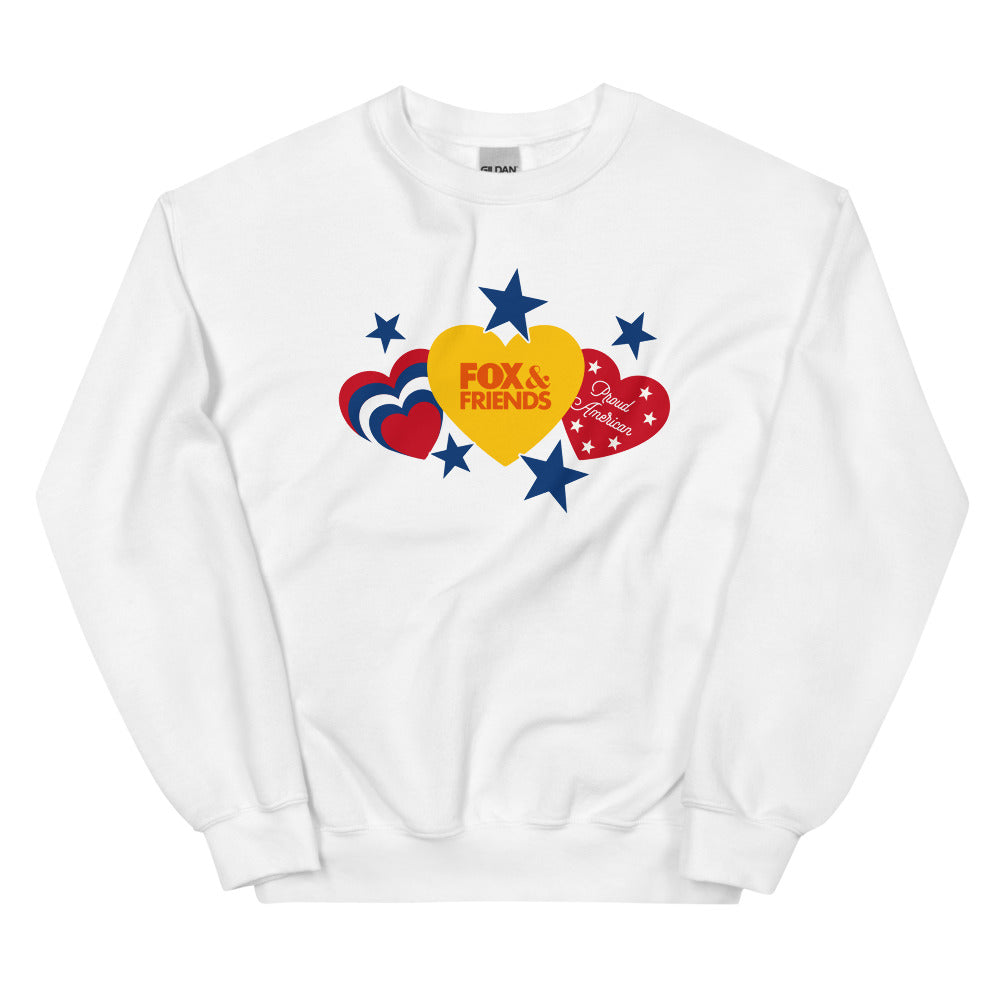 Fox & Friends Hearts And Stars Sweatshirt White