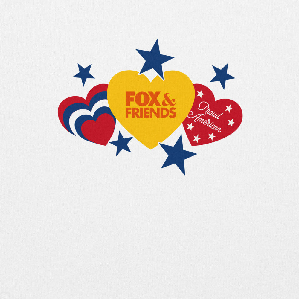 FOX & Friends Proud American Hearts And Stars Sweatshirt