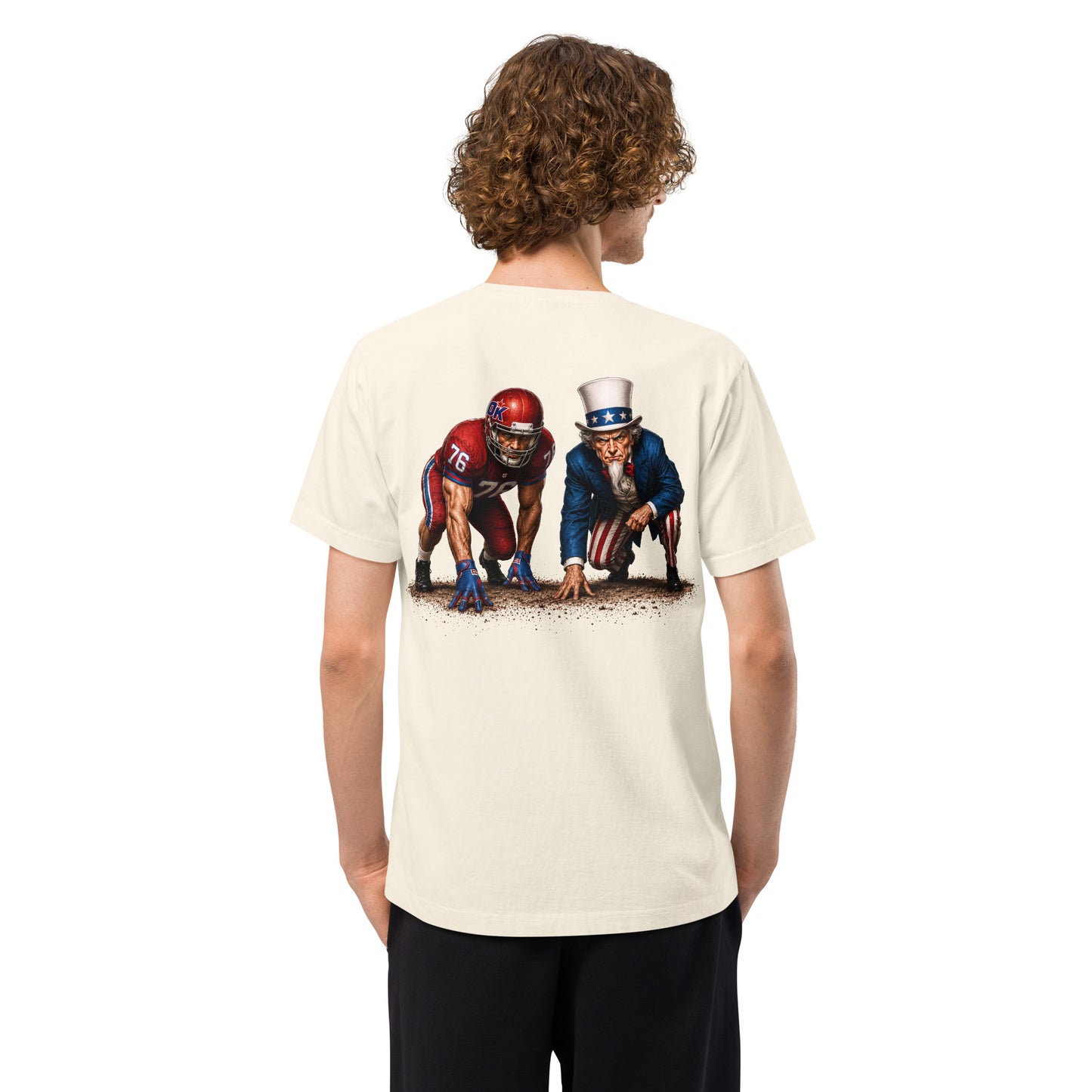 OutKick Uncle Sam Football Oversized T-Shirt