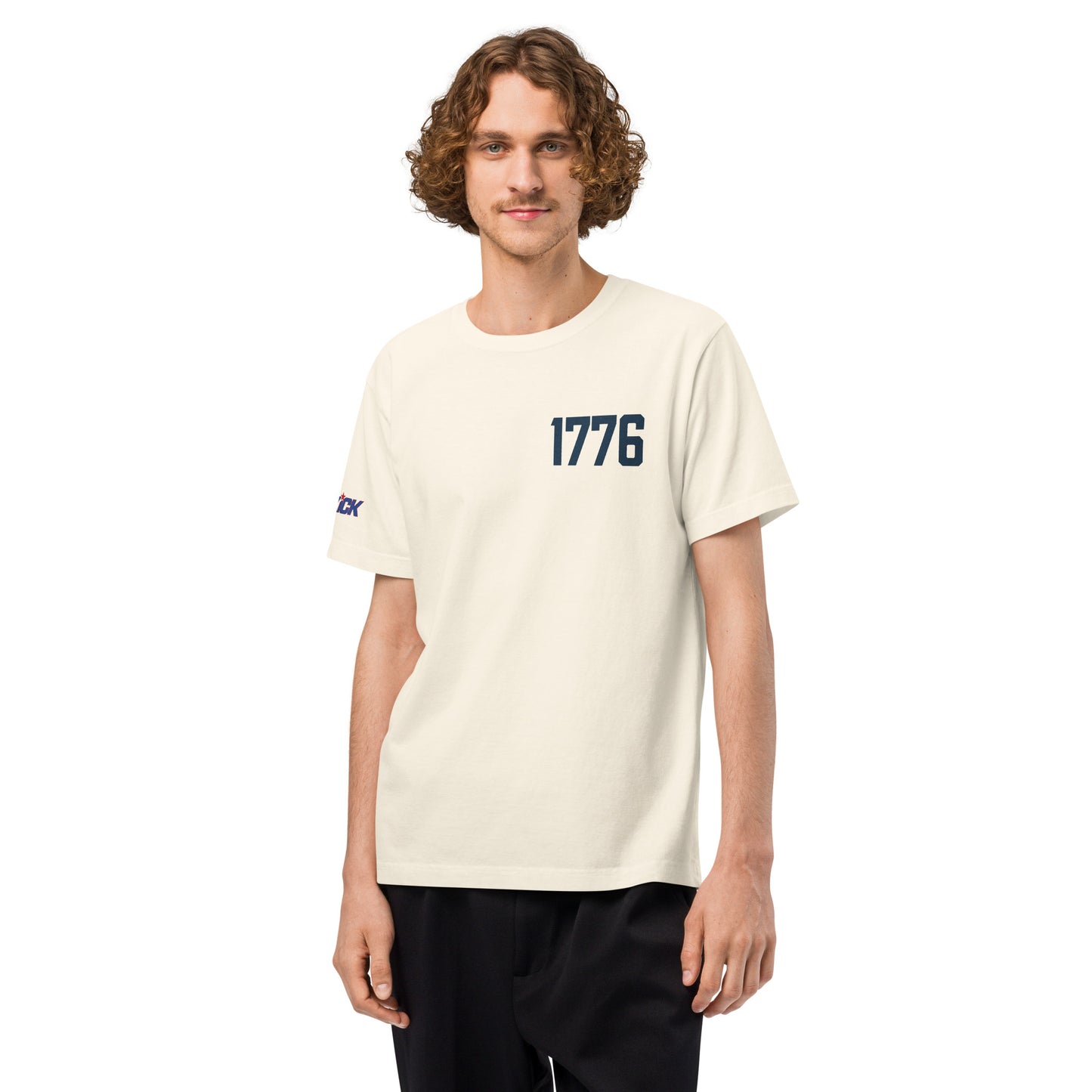 A comfortable backyard setting showcasing the relaxed fit and premium fabric of the oversized tee.