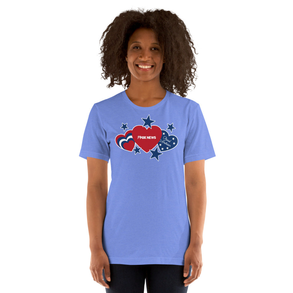 FOX News Proud American Hearts And Stars T-Shirt