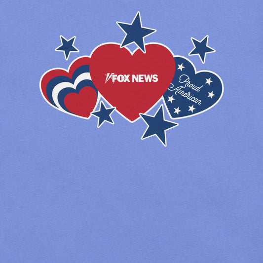 FOX News Proud American Hearts And Stars T-Shirt