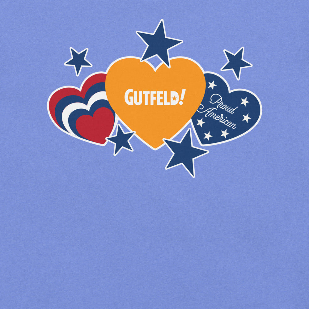 Gutfeld! Proud American Hearts And Stars T-Shirt