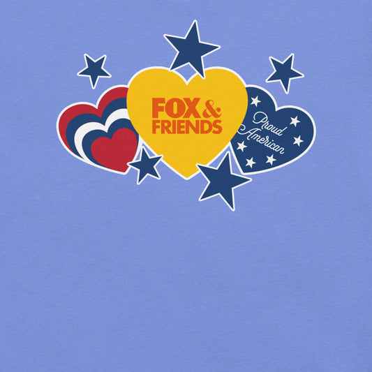 FOX & Friends Proud American Hearts And Stars T-Shirt