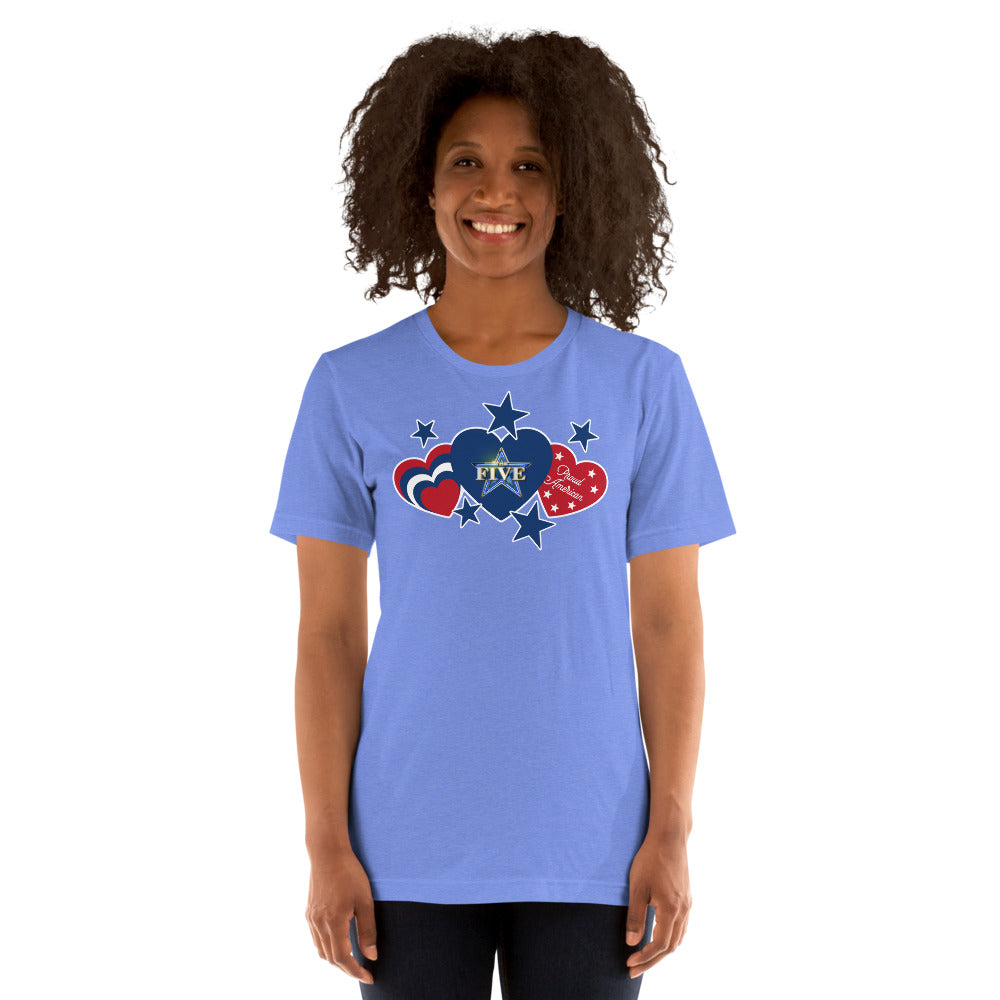 The Five Proud American Hearts And Stars T-Shirt