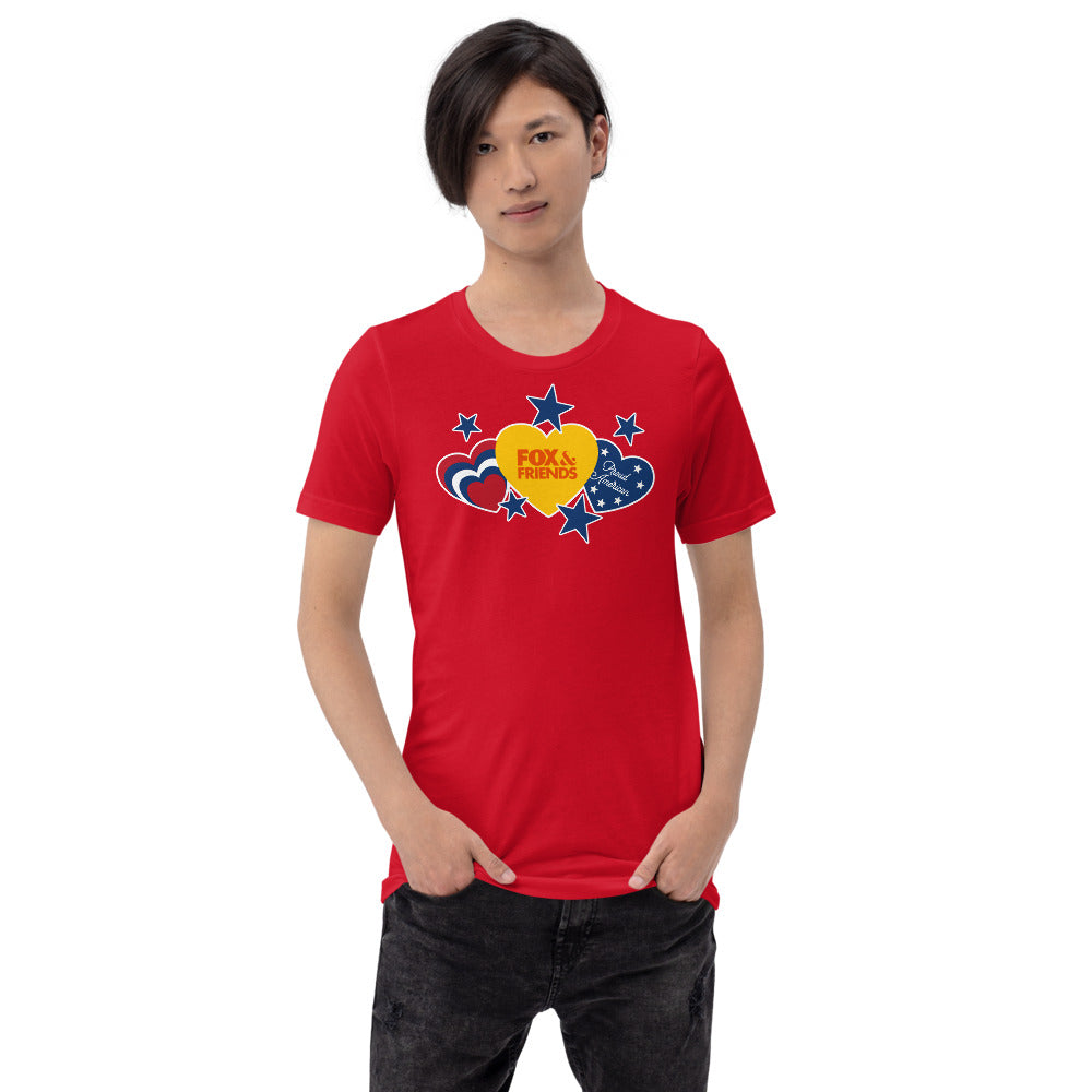 FOX & Friends Proud American Hearts And Stars T-Shirt