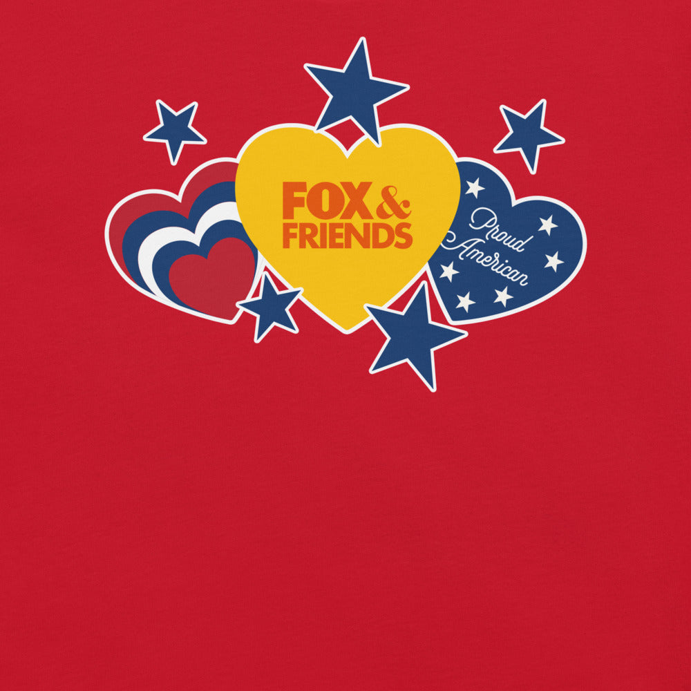 Fox & Friends Hearts And Stars T-Shirt Red
