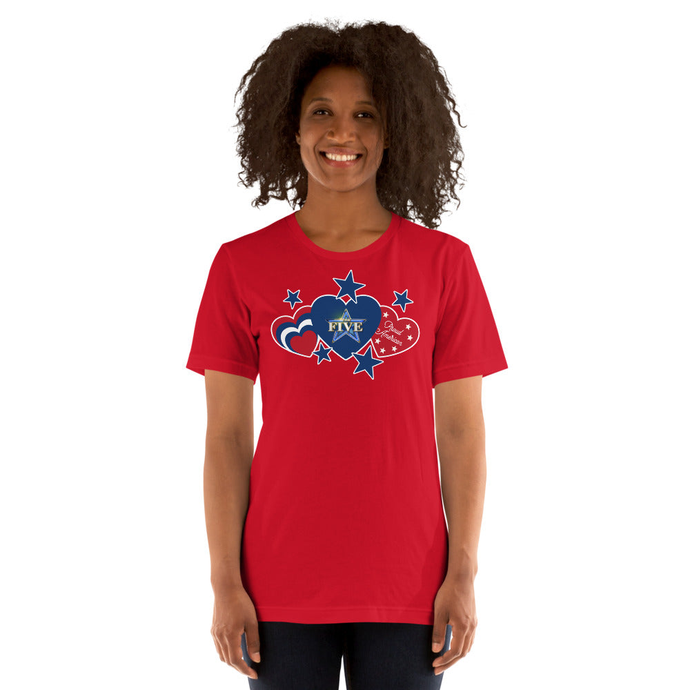 The Five Proud American Hearts And Stars T-Shirt