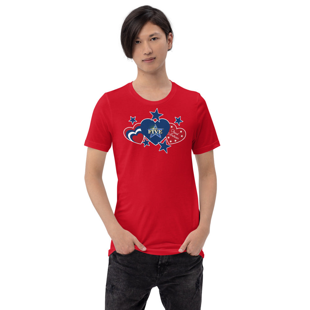 The Five Proud American Hearts And Stars T-Shirt
