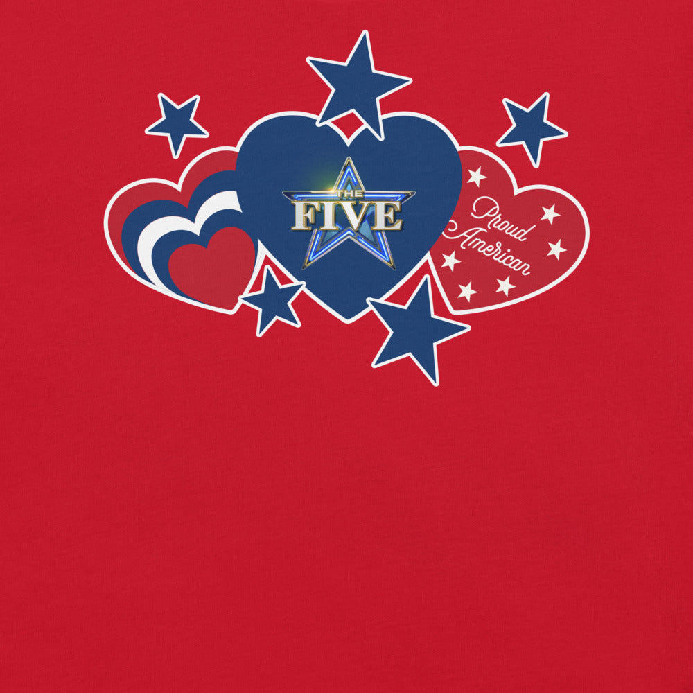 The Five Hearts And Stars T-Shirt Red
