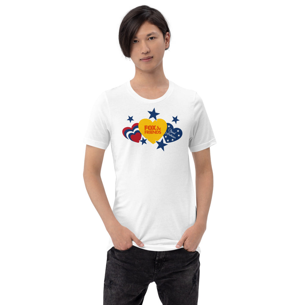 FOX & Friends Proud American Hearts And Stars T-Shirt