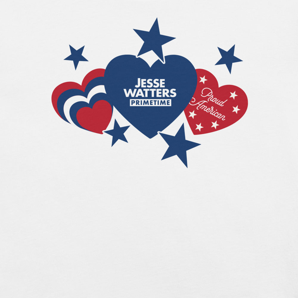 Jesse Watters Hearts And Stars T-Shirt White