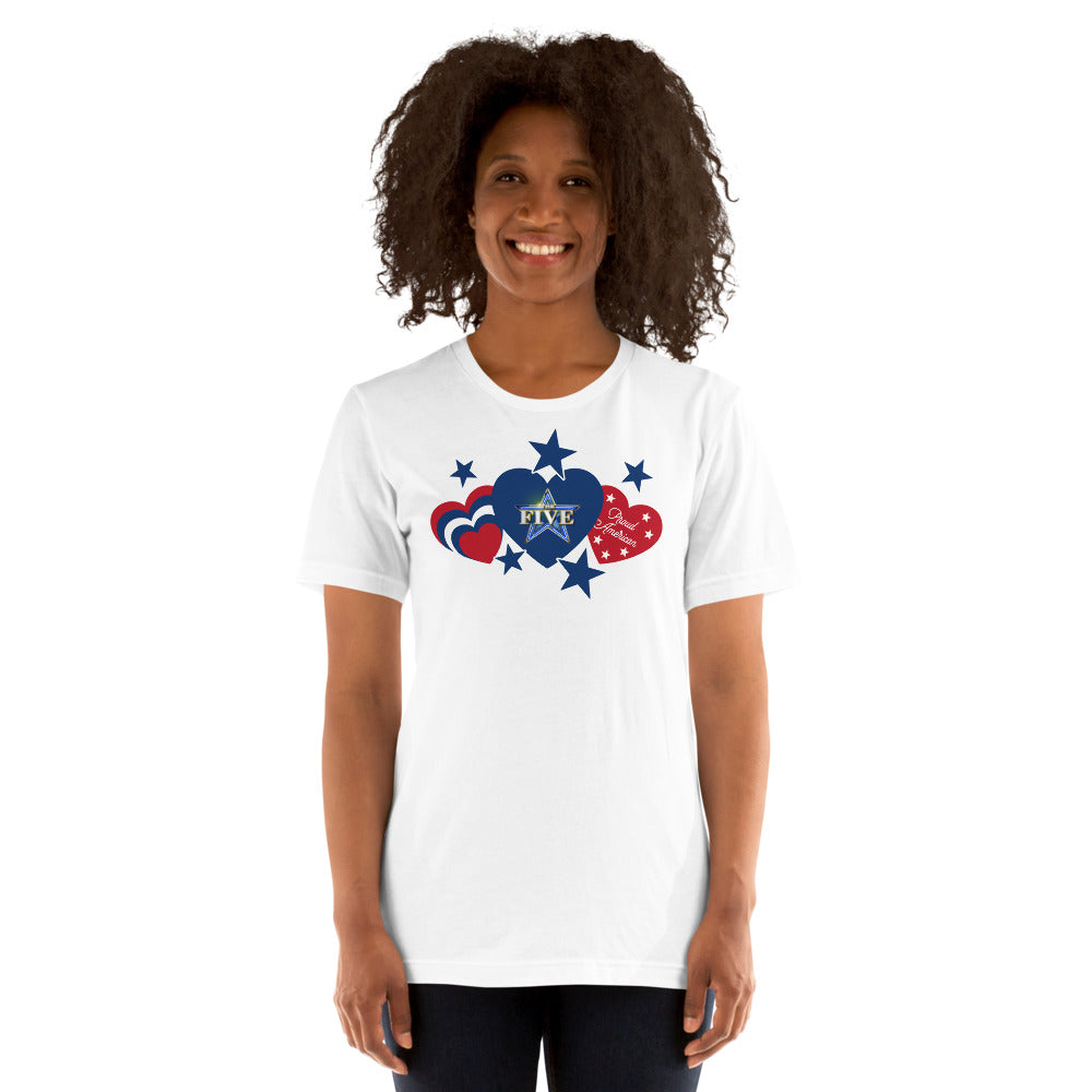 The Five Proud American Hearts And Stars T-Shirt