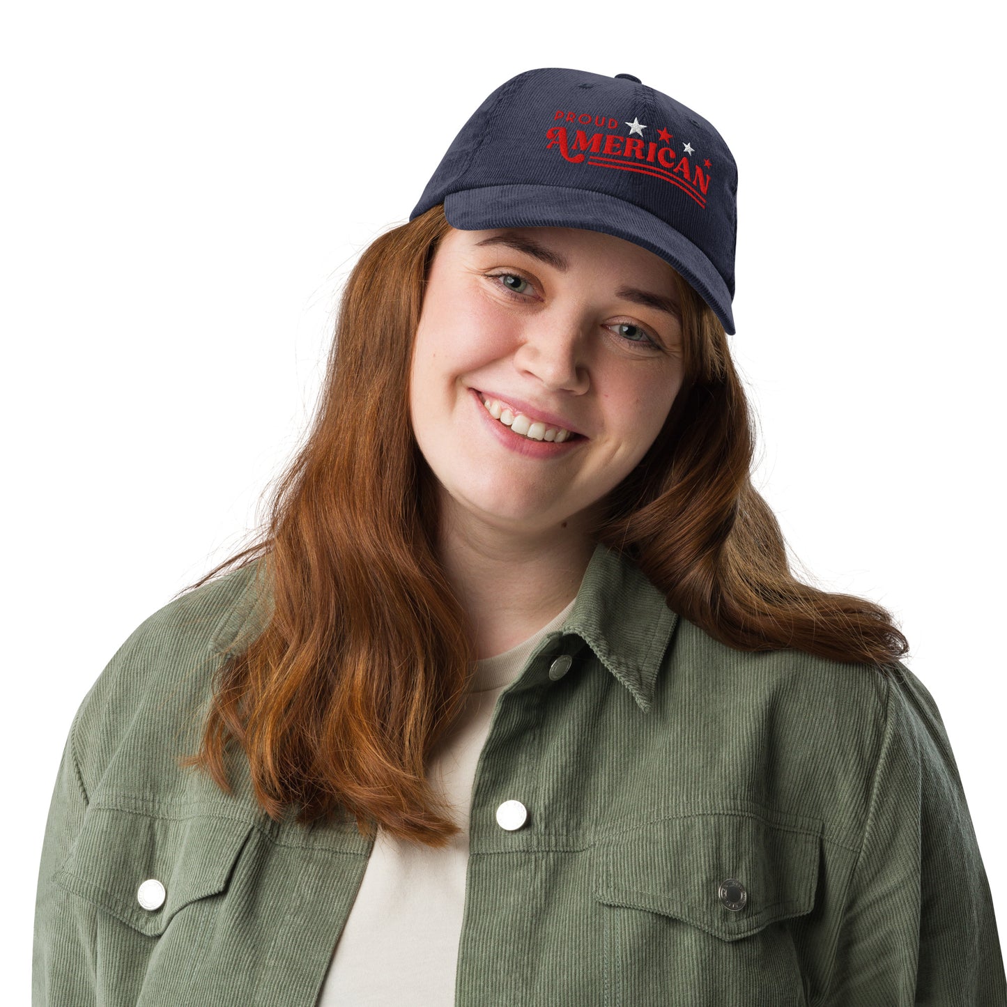 FOX News Proud American Embroidered Vintage Corduroy Hat