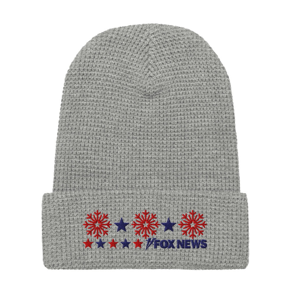 FOX News Tis The Season Snowflakes Beanie Camel